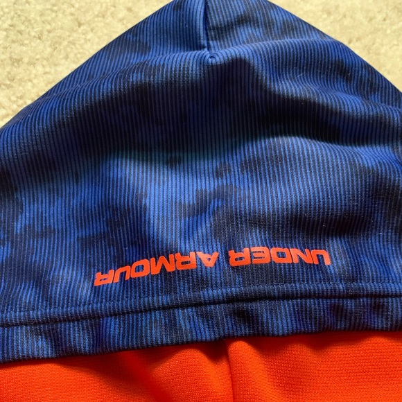 Under Armour Boys Blue Orange Zip Jacket Hoodie Size 4 - Picture 4 of 5